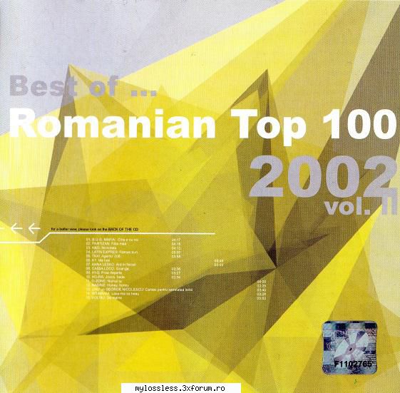 romanian top 100 vol.2 (best  1. (00:04:19) b.u.g. mafia cine noi   2. (00:04:19) Eu