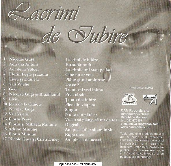 lacrimi iubire 2006 album mp3 320kbps tracklist: