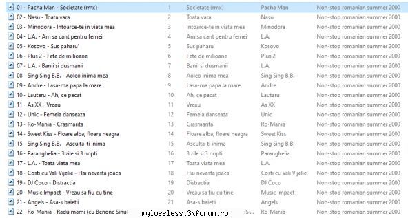 request albume, melodii format flac !:::... non-stop romanian summer 2000-flac detine cineva acest