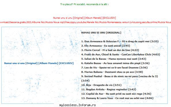 request albume, melodii format flac !:::... are cineva albumul asta? internet gasesc deloc, nici