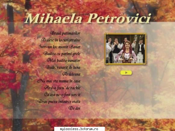 mihaela braul traiesc locuri straine03. intr-un loc numit banat04. badita patimi grele05. mai badita
