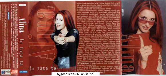 Alina Sorescu - In fata ta-[CassetteRip]-2001-LOSSLESS-NoGrp - Lossless - @ Muzica/Albume in format Lossless [FLAC]-[ROMANEASCA]