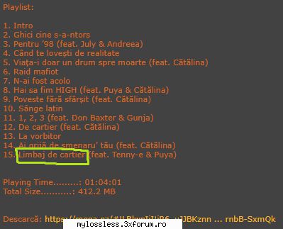 ...:::CERERE / REQUEST de Albume, Melodii in format FLAC !:::... - andrei.92brb - @ Muzica/Albume in format Lossless [FLAC]-[ROMANEASCA]