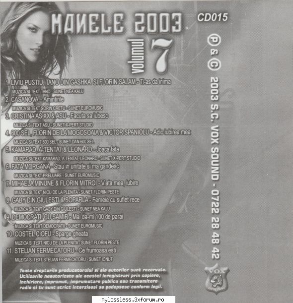 ...:::CERERE / REQUEST de Albume, Melodii in format FLAC !:::... - NuStiu - @ Muzica/Albume in format Lossless [FLAC]-[ROMANEASCA]