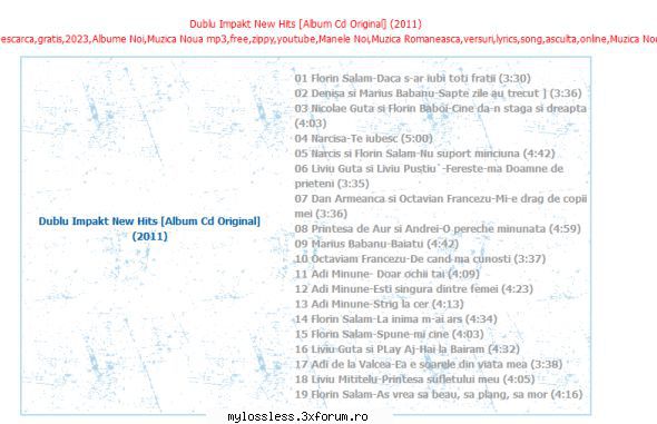 ...:::CERERE / REQUEST de Albume, Melodii in format FLAC !:::... - GreenWhite - @ Muzica/Albume in format Lossless [FLAC]-[ROMANEASCA]
