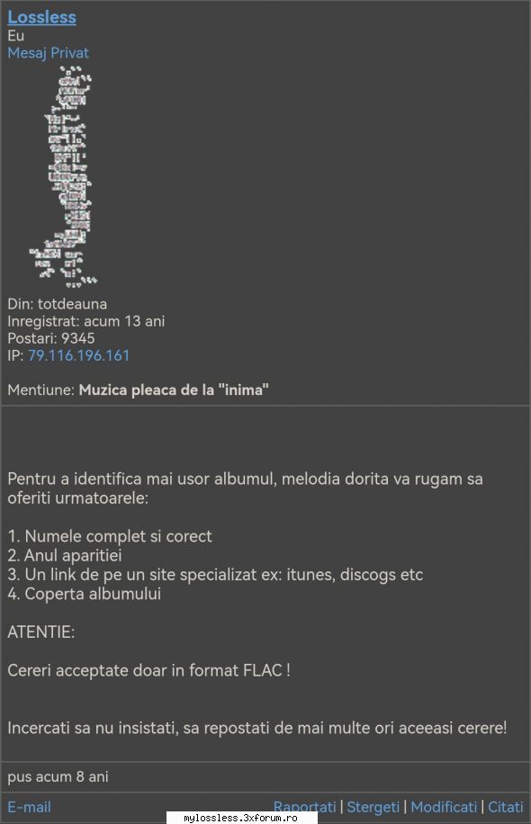 ...:::CERERE / REQUEST de Albume, Melodii in format FLAC !:::... - funkyrecords - @ Muzica/Albume in format Lossless [FLAC]-[ROMANEASCA]