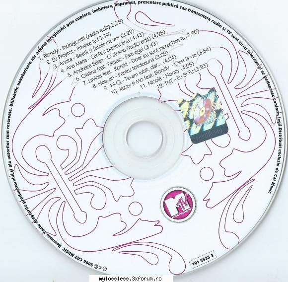 Compilatia MTV CD-FLAC-2006 - 01 Blondy - Indragostit - @ Muzica/Albume in format Lossless [FLAC]-[ROMANEASCA]