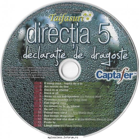 Directia 5 - Declaratie de dragoste - Tracklist: 1 E In - @ Muzica/Albume in format [MP3]-[ROMANEASCA/STRAINA]