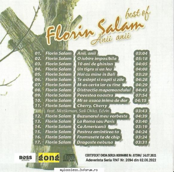 Florin Salam - Anii Anii (ALBUM CD ORIGINAL) - andrei88sv - @ Muzica/Albume in format [MP3]-[ROMANEASCA/STRAINA]