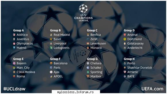 Grupele Champions League + Rezultate Actualizate + REZUMATE! - Lossless - @ Suport Useri / Forum (Informatii Utile) / Reguli Generale