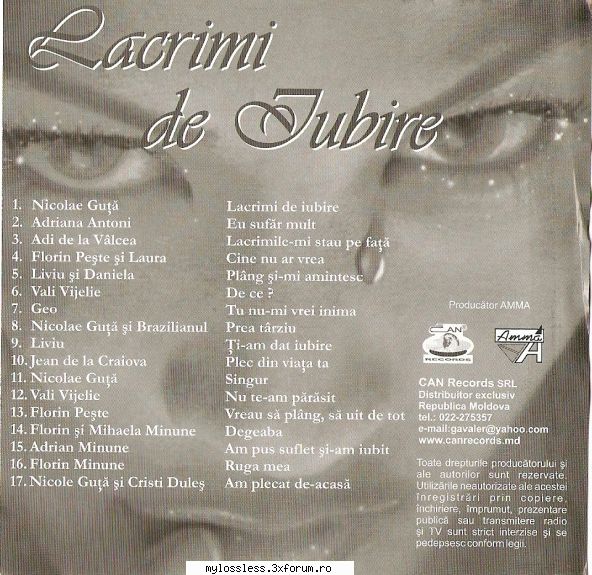 Lacrimi De Iubire 2006 Album Mp3 320kbps - downloadx10y - @ Muzica/Albume in format [MP3]-[ROMANEASCA/STRAINA]