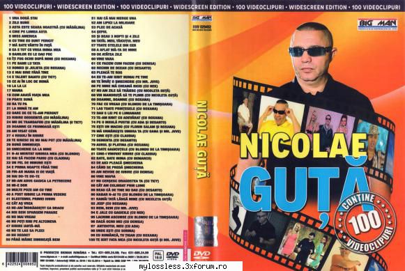 Nicolae Guta - 100 Videoclipuri-2014-DVD-NF - Tracklist: 01. Una Dou&# - @ DVD-uri Romanesti cu muzica [VIDEO]