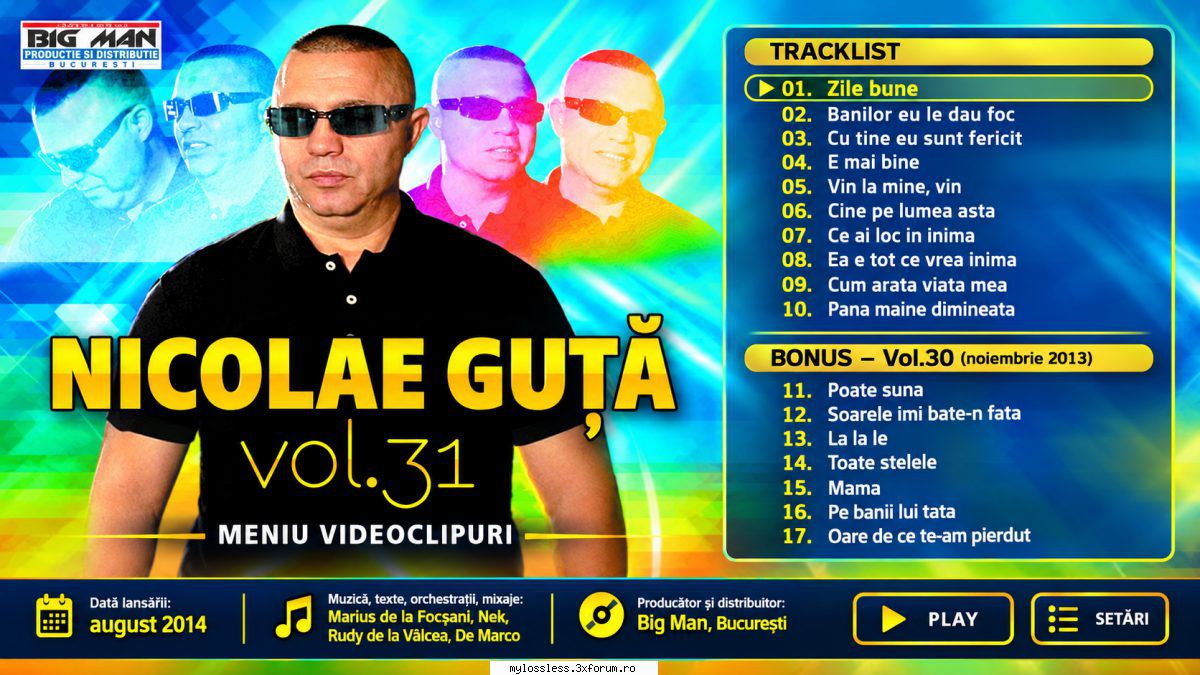 Nicolae Guta - Vol.31-(Manele)-2014-DVD-NF - Tracklist: 01. Zile bune - @ DVD-uri Romanesti cu muzica [VIDEO]