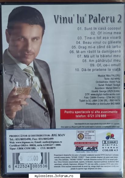 Nicu Paleru - Vinu' lui Paleru Vol.2-2007-DVD-NF - Tracklist: 01. Sunt - @ DVD-uri Romanesti cu muzica [VIDEO]