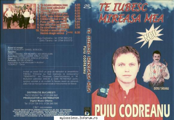 Puiu Codreanu - Te iubesc mireasa mea-2005-DVD-NF - Tracklist: 01.Te i - @ DVD-uri Romanesti cu muzica [VIDEO]
