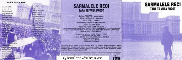 Sarmalele Reci - Tara te vrea prost-CD-FLAC-1995-NoGrp - Lossless - @ Muzica/Albume in format Lossless [FLAC]-[ROMANEASCA]