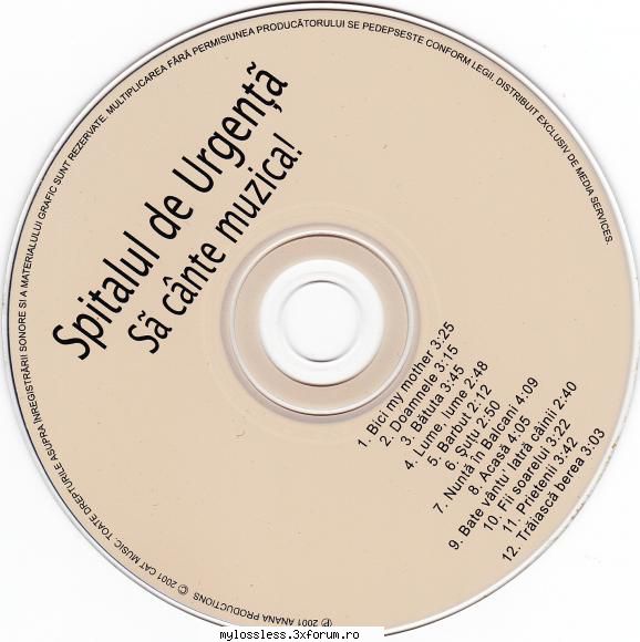 Spitalul de Urgenta - Sa cante muzica-2001-CD-Lossless-RMS - Lossless - @ Muzica/Albume in format Lossless [FLAC]-[ROMANEASCA]