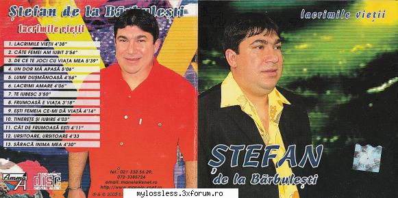 Stefan de la Barbulesti - Lacrimile vietii 2002 CD-FLAC - Manelistu' - @ Muzica/Albume in format Lossless [FLAC]-[ROMANEASCA]