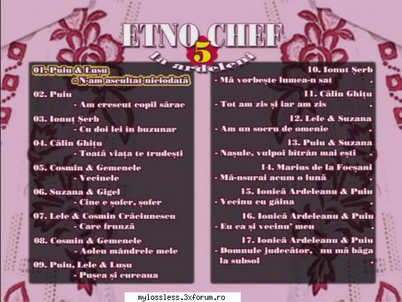 VA - Etno Chef La Ardeleni Vol.5-DVD-LoL - Info +PlayList: Disc Type - @ DVD-uri Romanesti cu muzica [VIDEO]