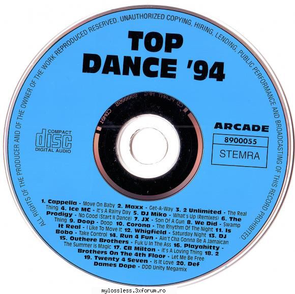 VA - Top Dance ' -CD-FLAC-TPSJO - Tracklist: 1. Cappella - @ Muzica/Albume in format Lossless [FLAC]-[STRAINA]